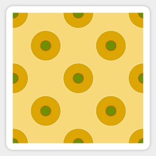 Mustard yellow vintage duplo dots Sticker